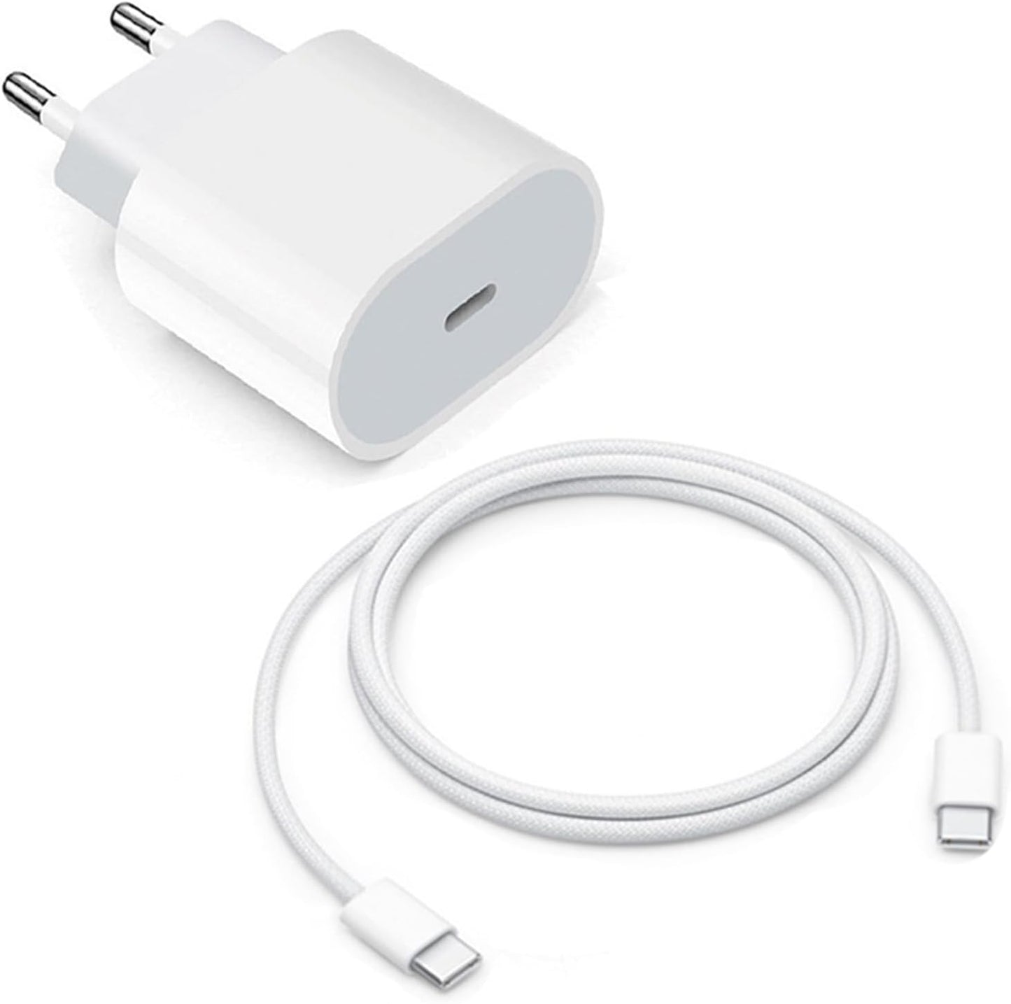 Chargeur Rapide Pour 16/16 Pro/16 Pro Max/16 Plus/16E/15/15 Pro/15 Pro Max/15 Plus/Pad, Prise Adaptateur Secteur Embout USB C 20 W Avec Câble USB-C 2M