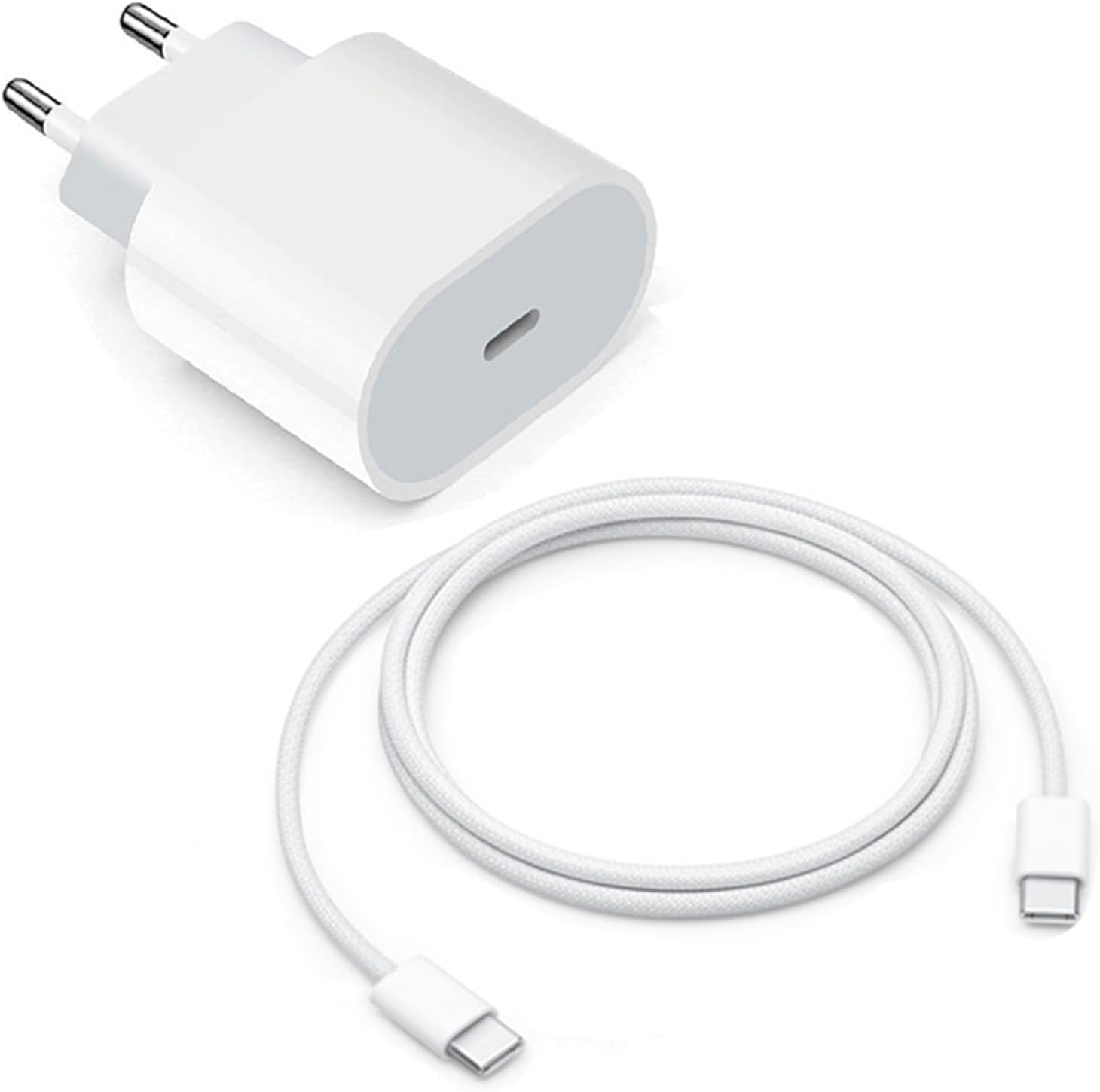 Chargeur Rapide Pour 16/16 Pro/16 Pro Max/16 Plus/16E/15/15 Pro/15 Pro Max/15 Plus/Pad, Prise Adaptateur Secteur Embout USB C 20 W Avec Câble USB-C 2M