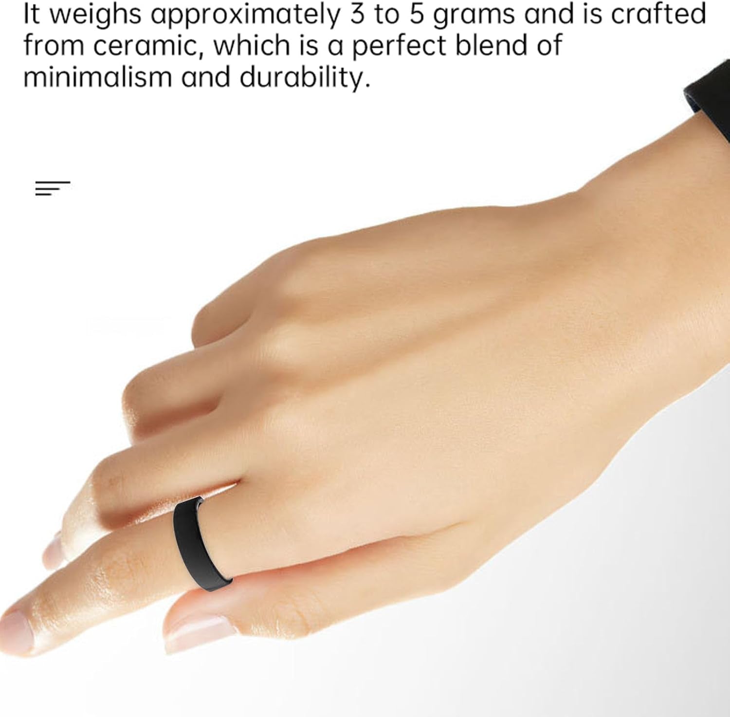 Smart Health Ring, 5ATM Fitness Tracker Avec Contrôle Des Gestes Et Batterie De 7 Jours (Taille 12 (Dia Intérieur: 21,5 Mm / 0,85 Pouces,)