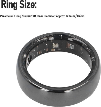 Smart Health Ring, 5ATM Fitness Tracker Avec Contrôle Des Gestes Et Batterie De 7 Jours (Taille 12 (Dia Intérieur: 21,5 Mm / 0,85 Pouces,)