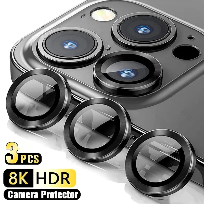 3Pcs Camera Lens Glass Protector for Iphone 11 12 13 14 15 16 Pro Max 12 13 Mini Protective Glass for Iphone 14 15 16 Plus