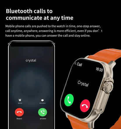 2026 New T800 Ultra 2 Smart Watch Men 49Mm Series8 AMOLED Screen NFC Compass Waterproof for Apple Watch IWO Ultra 8 Smartwatch