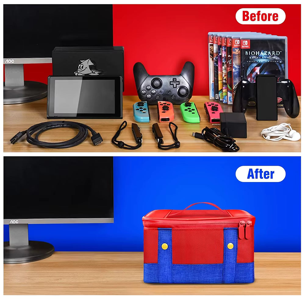 Grand étui de transport pour Nintendo Switch OLED Console Pro contrôleur sac de rangement de voyage étui Compatible Nintendo Switch Joycon