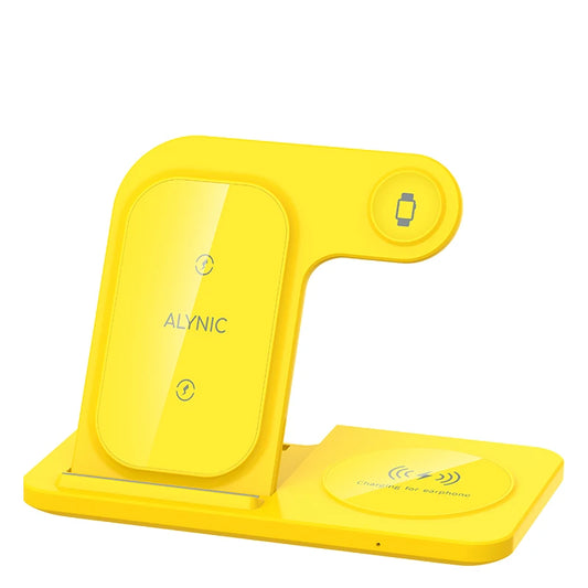 300W Fast Wireless Charger Stand Pad Foldable Fast Charging Station Dock for Iphone 16 15 14 13 12 Pro Max Apple Watch Airpods