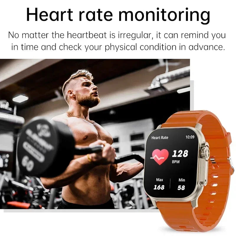 2026 New T800 Ultra 2 Smart Watch Men 49Mm Series8 AMOLED Screen NFC Compass Waterproof for Apple Watch IWO Ultra 8 Smartwatch