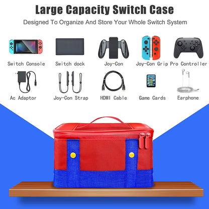 Grand étui de transport pour Nintendo Switch OLED Console Pro contrôleur sac de rangement de voyage étui Compatible Nintendo Switch Joycon